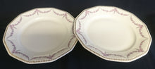 Lade das Bild in den Galerie-Viewer, 2er Set SPEISETELLER - Porzellan, Blumen Blüten Pflanzen Goldrand Dekor