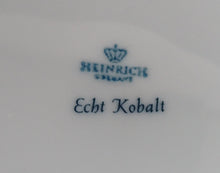 Lade das Bild in den Galerie-Viewer, DESSERTTELLER - Porzellan, Kobalt Geometrisches Blumenblüten Rand Abstrakt Motiv Dekor