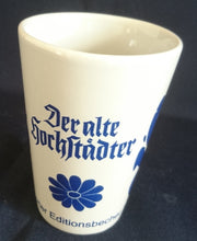 Lade das Bild in den Galerie-Viewer, 2er Set APFELWEIN TRINKBECHER "Limited Edition Nr. 2" - Keramik / Steingut, Abstrakt Blumen Schriftzug Motiv Dekor