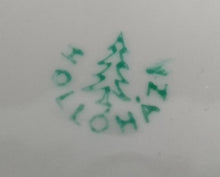 Lade das Bild in den Galerie-Viewer, 3er Set RAUCHERTISCHTABLETT - Porzellan, Goldrand Linien Abstrakt Pflanzen Blatt Blätter Motiv Dekor