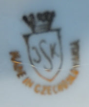 Lade das Bild in den Galerie-Viewer, 2er Set 2er KAFFEEGEDECKE - Porzellan, Kobalt Linien Goldrand Sonne Blumenblüten Dekor