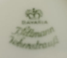 Lade das Bild in den Galerie-Viewer, 2er Set MOCCA KAFFEETASSEN - Porzellan, Goldrand Abstrakt Rosen Blumen Blüten Blatt Bältter Pflanzen Motiv Dekor