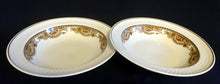 Lade das Bild in den Galerie-Viewer, BEILAGENSCHALE "Friesland Atlantis" - Porzellan, Goldrand Abstrakt Muschel Fisch Schuppen Relief Dekor