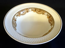 Lade das Bild in den Galerie-Viewer, 2er Set BEILAGENSCHALEN "Friesland Atlantis" - Porzellan, Goldrand Abstrakt Muschel Fisch Schuppen Relief Dekor