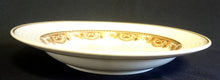 Lade das Bild in den Galerie-Viewer, SUPPENTELLER "Friesland Atlantis" - Porzellan, Goldrand Abstrakt Muschel Fisch Schuppen Relief Dekor