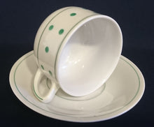 Lade das Bild in den Galerie-Viewer, 2er KAFFEEGEDECK - Porzellan, Linien Punkte Tupfen Kreise Dekor