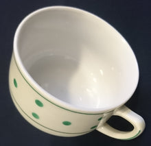 Lade das Bild in den Galerie-Viewer, KAFFEETASSE - Porzellan, Linien Punkte Tupfen Kreise Dekor