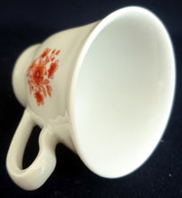 Lade das Bild in den Galerie-Viewer, 2er Set ESPRESSOTASSEN - Porzellan, Blumenstrauß Pflanzen Blüten Gewölbter Relief Rand Dekor