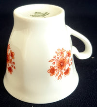 Lade das Bild in den Galerie-Viewer, 2er Set ESPRESSOTASSEN - Porzellan, Blumenstrauß Pflanzen Blüten Gewölbter Relief Rand Dekor