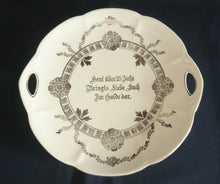 Lade das Bild in den Galerie-Viewer, SAMMELTELLER - Porzellan, Hochzeitstag Style, Abstrakt Schriftzug Dekor