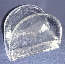 Lade das Bild in den Galerie-Viewer, SERVIETTENHALTER "Ciao" - Hartglas (Natron Kalk Glas), Schliffoptik Dekor, Handarbeit (Handmade)