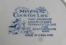Lade das Bild in den Galerie-Viewer, DESSERTTELLER "Country Life" - Keramik / Steingut (Fine Staffordshire Ware), Englisches Landleben Scenen Motiv Dekor, Hand graviert