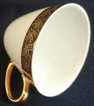 Lade das Bild in den Galerie-Viewer, 2er KAFFEEGEDECK - Porzellan, Goldrand Breit Abstrakt Geometrisch Pflanzen Flora Motiv Dekor