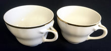 Lade das Bild in den Galerie-Viewer, 2er Set KAFFEETASSEN "Ingres Weiss" "Maria Theresia" - Porzellan, Goldrand Motiv Einfärbiges Dekor
