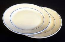 Lade das Bild in den Galerie-Viewer, 2er Set SPEISETELLER - Keramik / Steingut, 2faches Linien Dekor