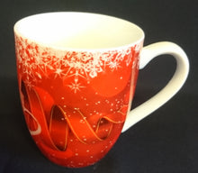 Lade das Bild in den Galerie-Viewer, KAFFEETASSE - Porzellan, Weihnachten Schneeflocken Geschenke Dekor