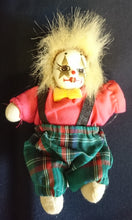Lade das Bild in den Galerie-Viewer, CLOWN PUPPE - Mittelgroß, Stoff / Glas, Handarbeit, Handbemalt (C)