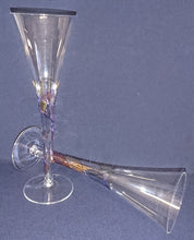 Lade das Bild in den Galerie-Viewer, 2er Set GETRÄNKEGLÄSER - Hartglas, Abstrakt Linien Balken Striche Dekor No.1