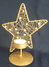 Lade das Bild in den Galerie-Viewer, WEINACHTSDEKORATION TEELICHHALTER- Metall / Kunststoff, Stern Vernetztes Motiv Form Dekor (G)