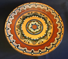 Lade das Bild in den Galerie-Viewer, WAND SAMMELTELLER - Keramik / Steingut, Mediterran Abstrakt Dekor