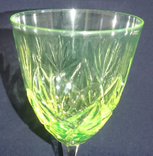 Lade das Bild in den Galerie-Viewer, LIKÖR~ GETRÄNKEGLAS- 24% Pbo Bleikristall, Abstrakter Grashalm Gräserhalme Motiv Dekor