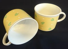 Lade das Bild in den Galerie-Viewer, 2er KAFFEEGEDECK - Porzellan, Blätter Punkte Abstrakt Dekor