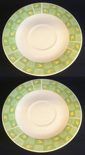 Lade das Bild in den Galerie-Viewer, 2er Set UNTERTASSEN - Porzellan, Blätter Punkte Abstrakt Dekor