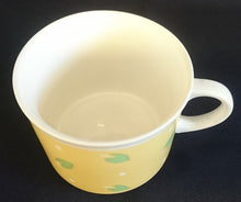 Lade das Bild in den Galerie-Viewer, 2er Set KAFFEETASSEN - Porzellan, Blätter Punkte Abstrakt Dekor