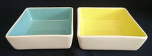 Lade das Bild in den Galerie-Viewer, 2er Set DESSERTSCHALEN "Villa Loca" - Keramik / Steingut, Zweifärbiges Quadratische Viereck Form Modern Style Dekor