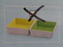 Lade das Bild in den Galerie-Viewer, 2er Set DESSERTSCHALEN "Villa Loca" - Keramik / Steingut, Zweifärbiges Quadratische Viereck Form Modern Style Dekor