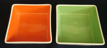 Lade das Bild in den Galerie-Viewer, 2er Set DESSERTSCHALEN "Villa Loca" - Keramik / Steingut, Zweifärbiges Quadratische Viereck Form Modern Style Dekor