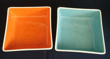 Lade das Bild in den Galerie-Viewer, 2er Set DESSERTSCHALEN "Villa Loca" - Keramik / Steingut, Zweifärbiges Quadratische Viereck Form Modern Style Dekor