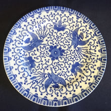 Lade das Bild in den Galerie-Viewer, 2er Set DESSERTTELLER - Porzellan, Abstraktes Girlanden Vogel Blumenblüten Motiv Dekor