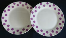 Lade das Bild in den Galerie-Viewer, 2er Set DESSERTTELLER "Villa" - Porzellan, Punkte Kreise Motiv Dekor