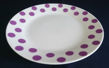 Lade das Bild in den Galerie-Viewer, 2er Set DESSERTTELLER "Villa" - Porzellan, Punkte Kreise Motiv Dekor