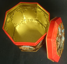 Lade das Bild in den Galerie-Viewer, LEBKUCHENDOSE MIT DECKEL - Metall / Blech, Gemälde Bilder verschiedene Künstler Aufschrift Motiv Dekor (G)