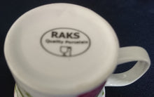 Lade das Bild in den Galerie-Viewer, ESPRESSOTASSE - Porzellan, Rosen Blumenblüten Pflanzen Rosarand Motiv Dekor