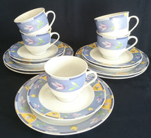 Lade das Bild in den Galerie-Viewer, 2er Set DESSERTTELLER "Betty" - Porzellan, Pflanzen Tulpen Blumenblüten Flora Abstrakt Motiv Dekor