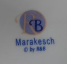 Lade das Bild in den Galerie-Viewer, DESSERTTELLER "Marakesch" - Porzellan, Linienrand Orientalisch Abstrakt Pflanzen Motiv Dekor