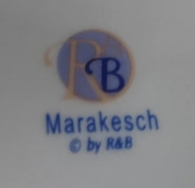 Lade das Bild in den Galerie-Viewer, 2er Set DESSERTTELLER "Marakesch" - Porzellan, Linienrand Orientalisch Abstrakt Pflanzen Motiv Dekor