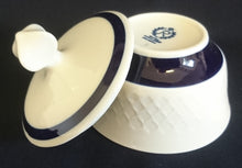 Lade das Bild in den Galerie-Viewer, ZUCKERDOSE MIT DECKEL - Fine China Porzellan, Echt Kobalt Klassisch Zweifarbig Dekor