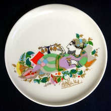 Lade das Bild in den Galerie-Viewer, 2er Set ABLAGETELLERCHEN UNTERSETZER - Porzellan, Orientalisches Personen Entspannung Relax Motiv Dekor, Björn Wiinblad Designer