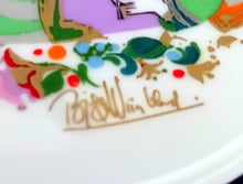 Lade das Bild in den Galerie-Viewer, 2er Set ABLAGETELLERCHEN UNTERSETZER - Porzellan, Orientalisches Personen Entspannung Relax Motiv Dekor, Björn Wiinblad Designer