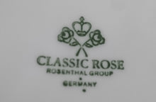 Lade das Bild in den Galerie-Viewer, DESSERTTELLER "Classic Rose" - Porzellan, Einfärbiger Barockrand Dekor