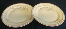 Lade das Bild in den Galerie-Viewer, 2er Set DESSERTTELLER - "Winifred" - Porzellan, Blumen / Linien Klassisch Dekor