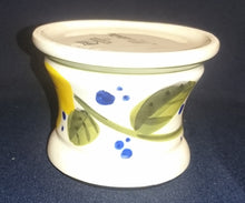 Lade das Bild in den Galerie-Viewer, 2er Set MILCHKÄNNCHEN & ZUCKERDOSE OHNE DECKEL "Madeira" - Keramik / Steingut, Sonnenblumen Blüten Pflanzen Motiv Randdekor, Handbemalt