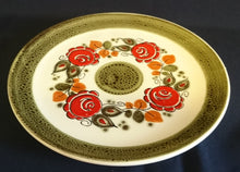 Lade das Bild in den Galerie-Viewer, 2er Set SPEISETELLER "Tirol" - Keramik / Steingut, Rosen Motiv Dekor, Handbemalt