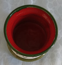 Lade das Bild in den Galerie-Viewer, ZUCKERDOSE OHNE DECKEL "Tirol" - Keramik / Steingut, Rosen Motiv Dekor, Handbemalt