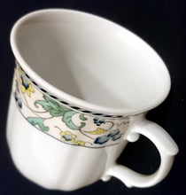 Lade das Bild in den Galerie-Viewer, 2er Set KAFFEETASSEN - Porzellan, Flora Blumen Blüten Pflanzen Ranken Gestreifte Linien Abstrakt Motiv Dekor