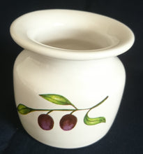 Lade das Bild in den Galerie-Viewer, VORRATSSBEHÄLTER OHNE DECKEL - Keramik / Steingut, Blatt Blätterzweig Oliven Frucht Früchte Motiv Dekor